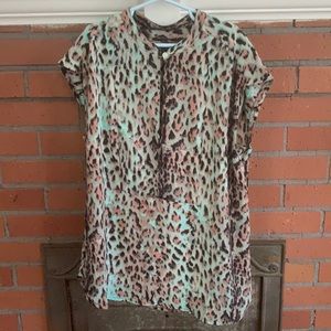 j. crew animal print blouse